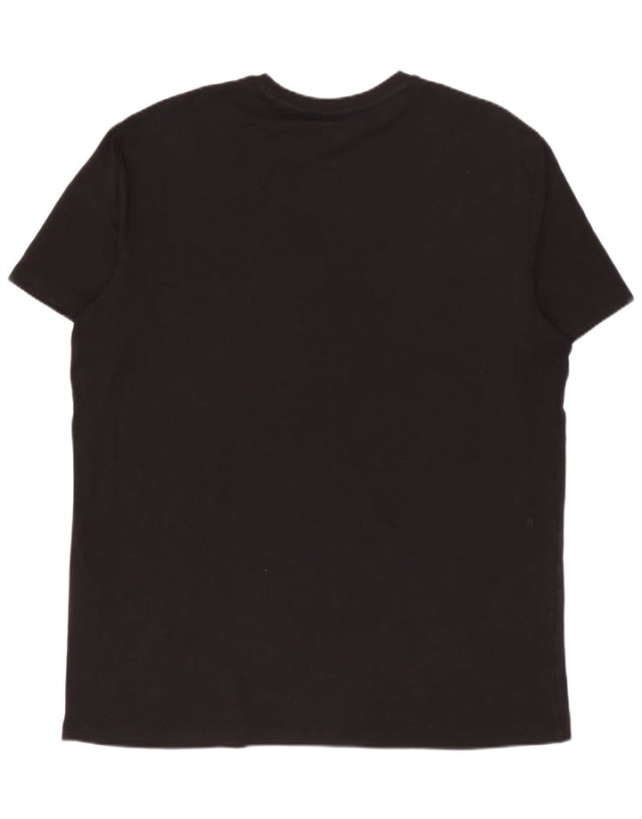 T-shirt grafica da uomo Armani Exchange Top grande in cotone nero