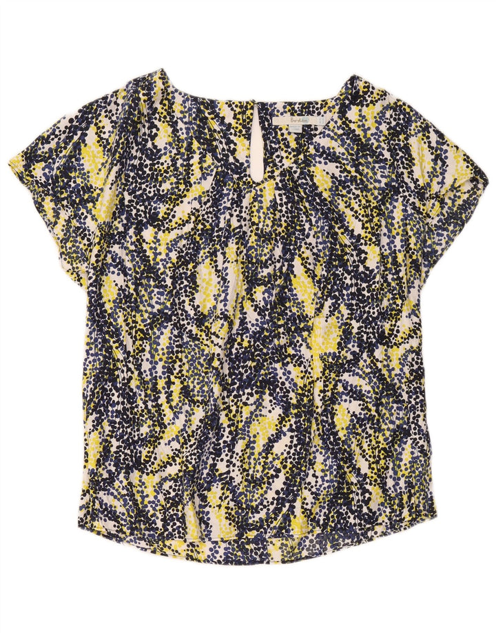 Boden Camicetta da donna Top UK 14 Grande viscosa maculata multicolore