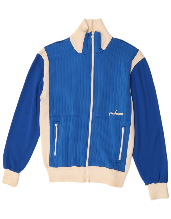grasshoppers Maglione cardigan da uomo IT 54 XL Blu Colourblock Poliammide