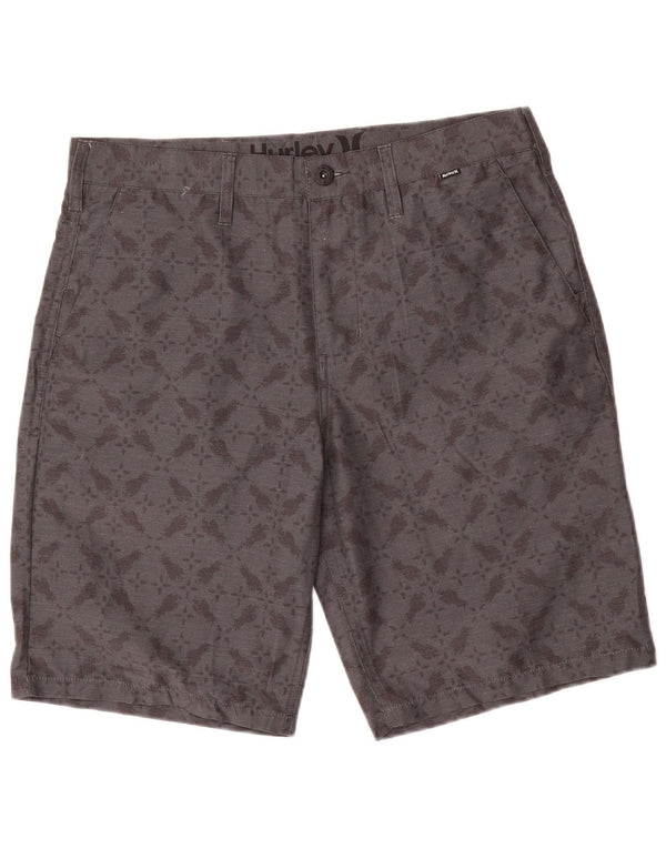 Pantaloncini chino da uomo Hurley W33 poliestere geometrico grigio medio