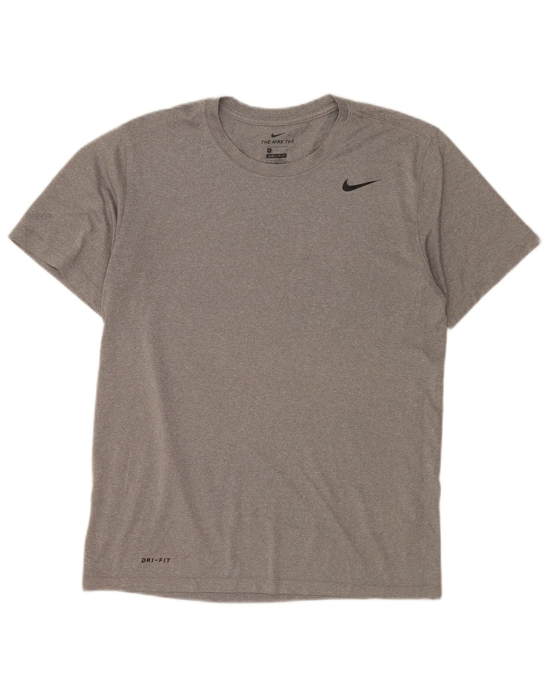 T-shirt Nike Dri Fit da uomo, top in poliestere grigio medio