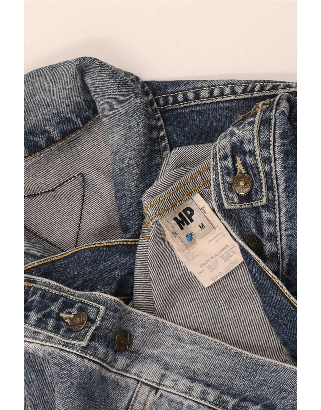 Meltin' Pot Giacca in denim da donna con lavaggio acido UK 14 Cotone blu medio
