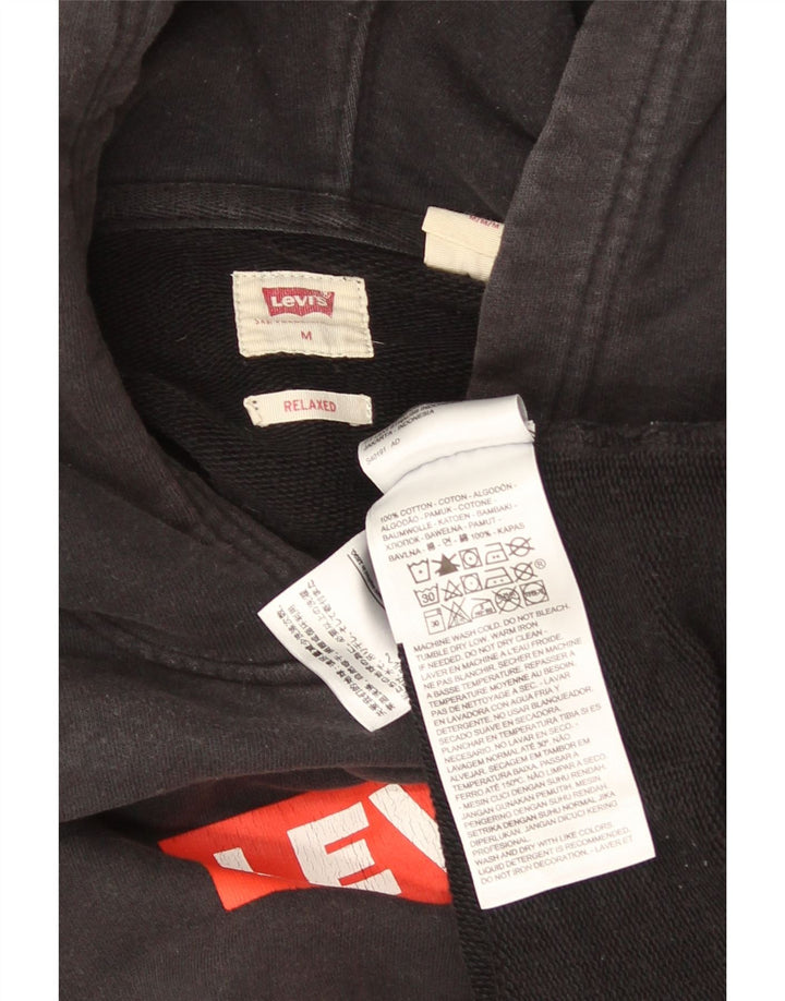 Maglione con cappuccio grafico rilassato da uomo Levi's in cotone grigio medio