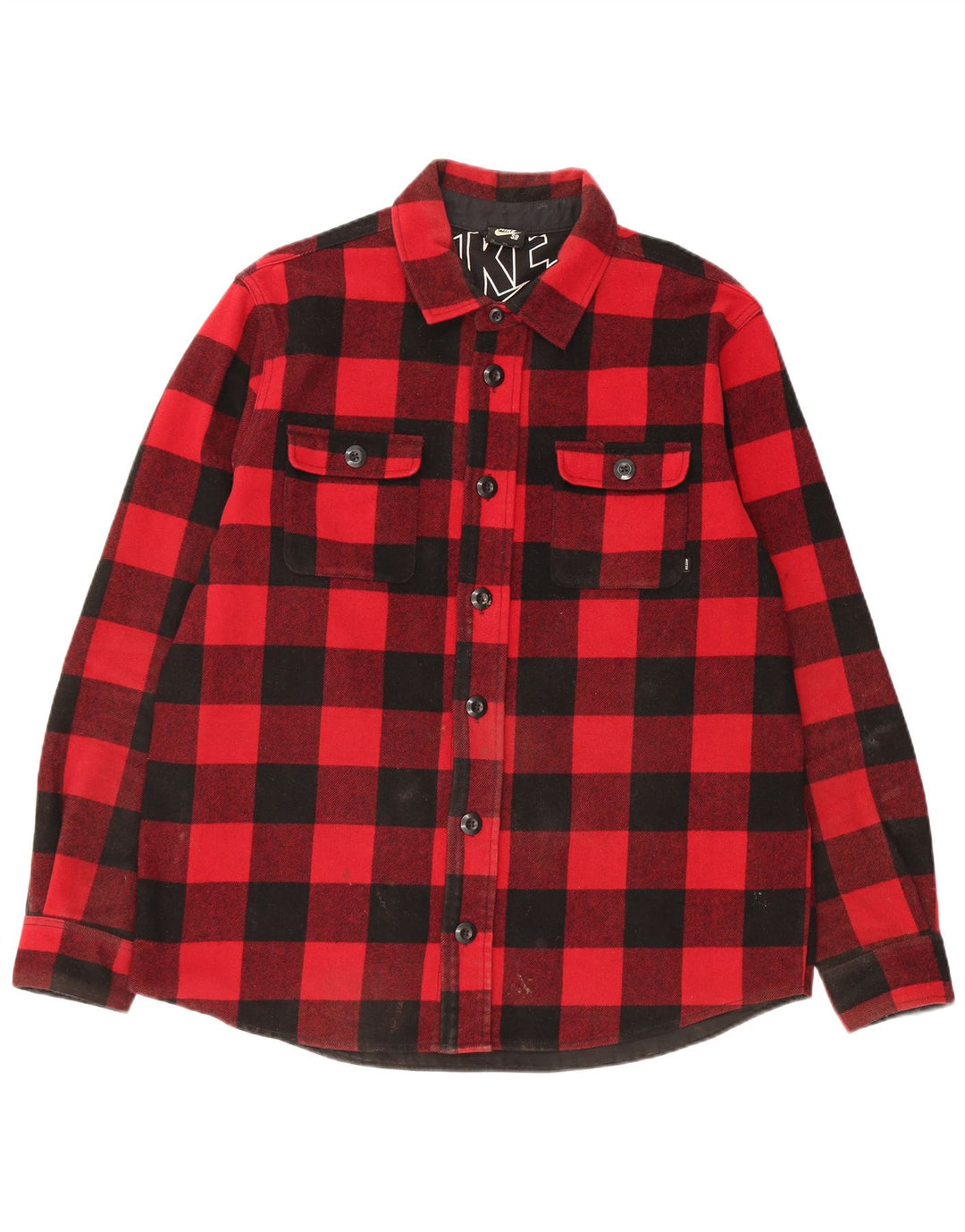 Camicia da uomo in flanella Nike Lumberjack XL rossa in lana a quadretti