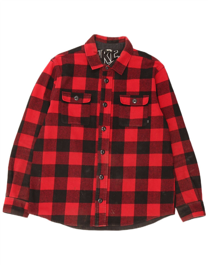 Camicia da uomo in flanella Nike Lumberjack XL rossa in lana a quadretti