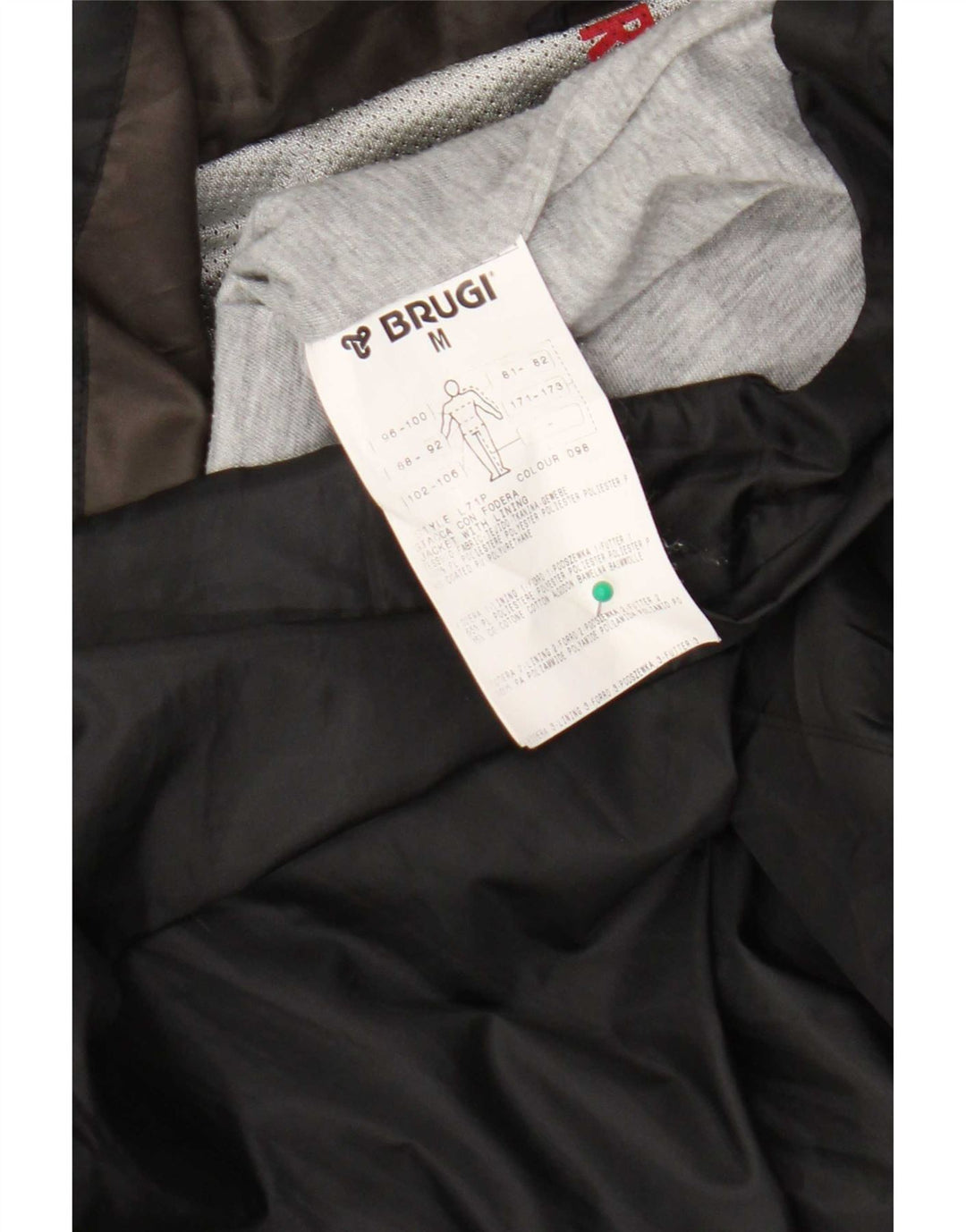 Giacca antipioggia con cappuccio da uomo Brugi UK 38 poliestere color block medio nero