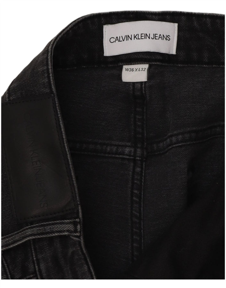 CALVIN KLEIN Mens Cropped Jeans W36 L26 Black