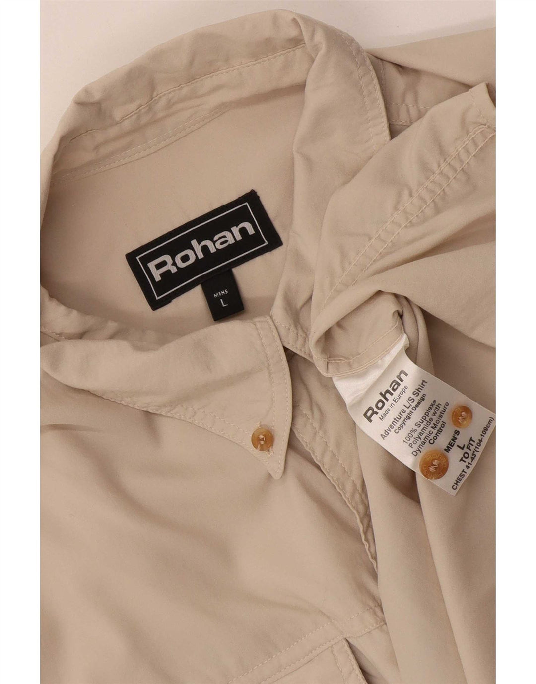 Camicia da uomo Rohan Large Beige in poliammide