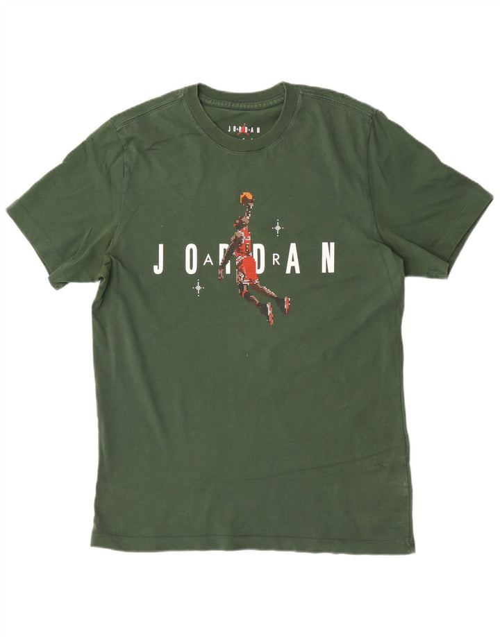 T-shirt grafica da uomo Jordan Top in cotone verde medio
