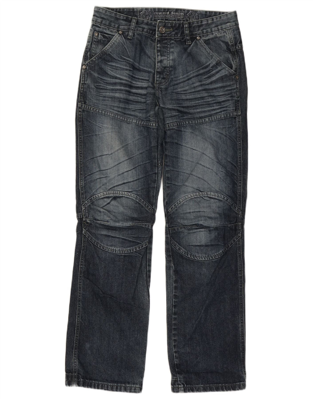 Premio Jeans dritti da uomo W32 L32 Blu Navy