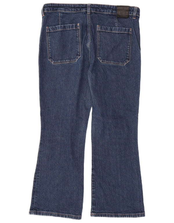 Massimo Dutti Jeans svasati da donna EU 42 Large W32 L24 Blu navy Cotone