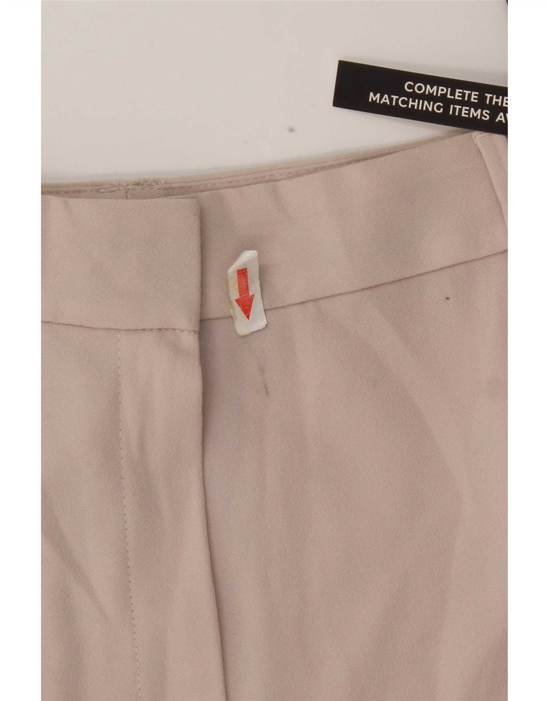 Pantaloncini chino da donna Marks & Spencer UK 12 medi W30 poliestere beige