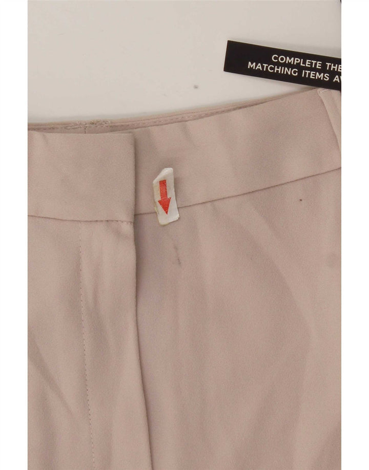 Pantaloncini chino da donna Marks & Spencer UK 12 medi W30 poliestere beige