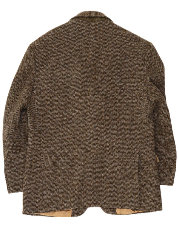 Giacca blazer da uomo in tweed Harris Marks & Spencer UK 40 verde medio