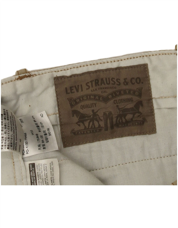Pantaloncini chino da uomo LEVI'S W33 cotone beige medio