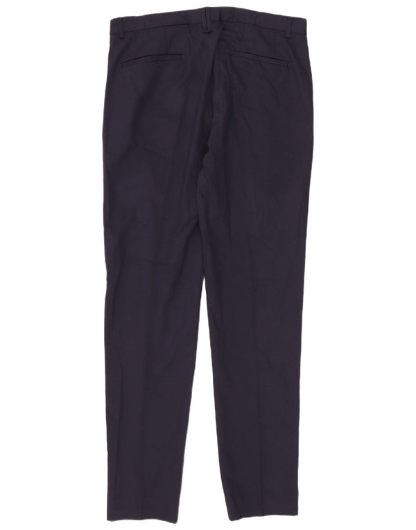 Pantaloni da abito slim da uomo Zara EU 40 medio W31 L36 blu navy