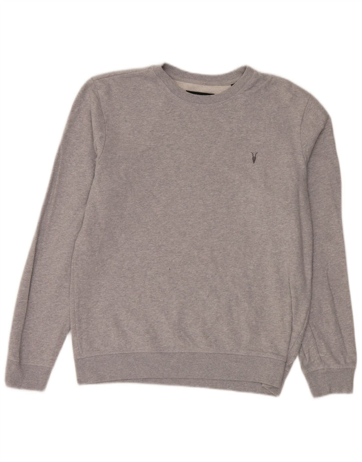 Felpa da uomo All Saints Maglione in cotone grigio medio