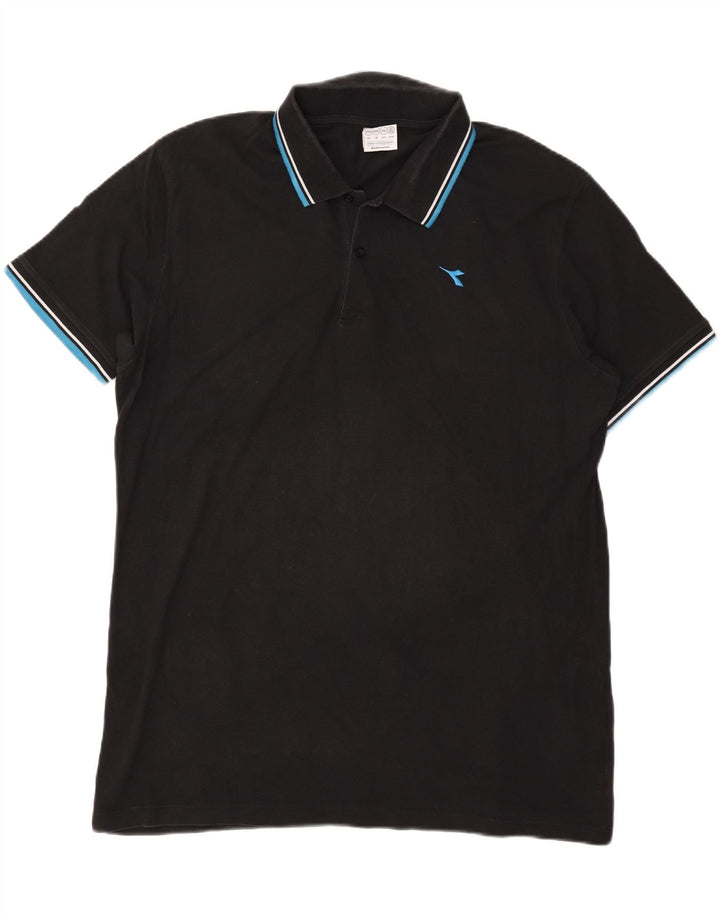 Polo Diadora Uomo 3XL Cotone Nero