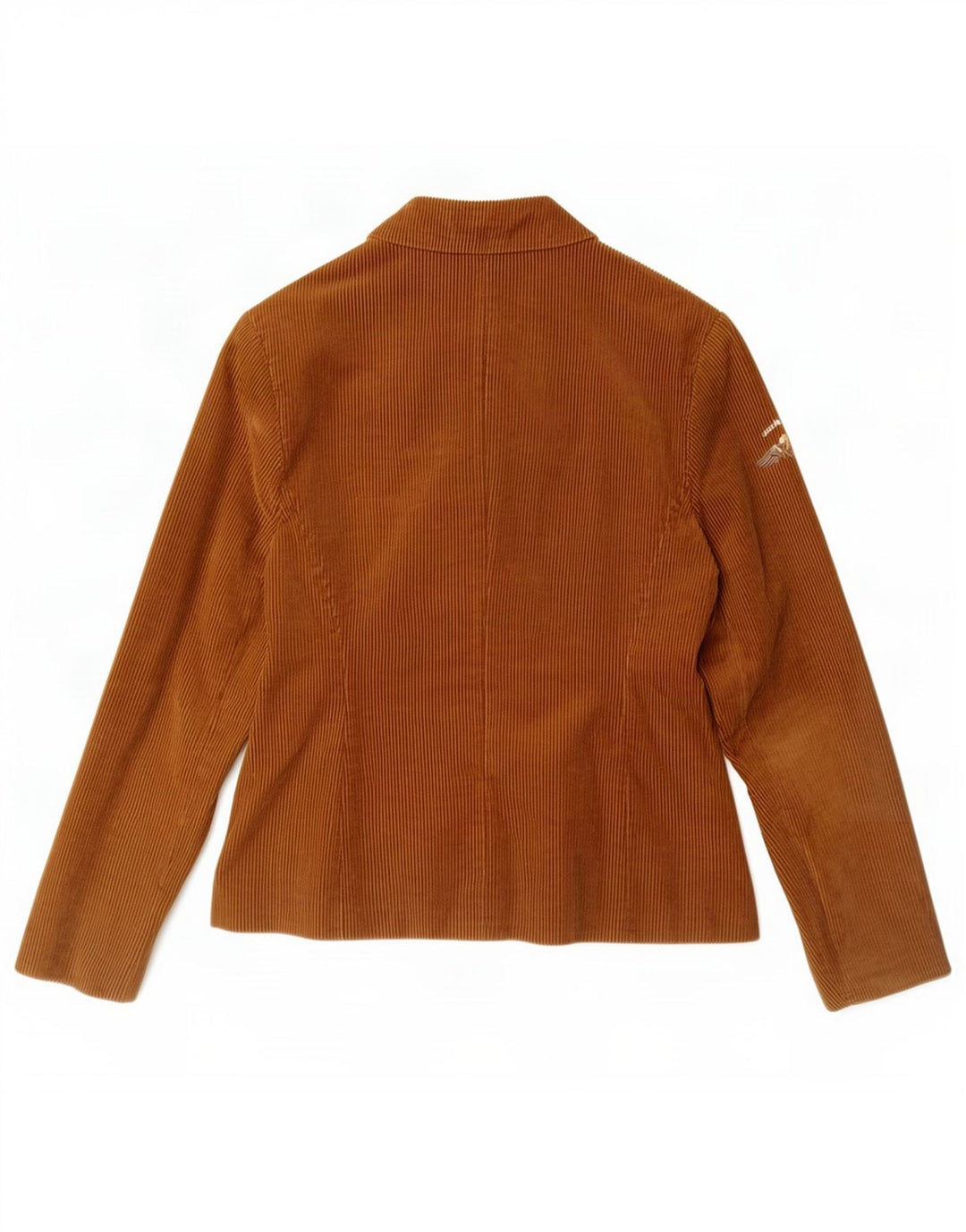 Giacca blazer in velluto a coste a 1 bottone Replay da donna UK 14 grande cotone kaki