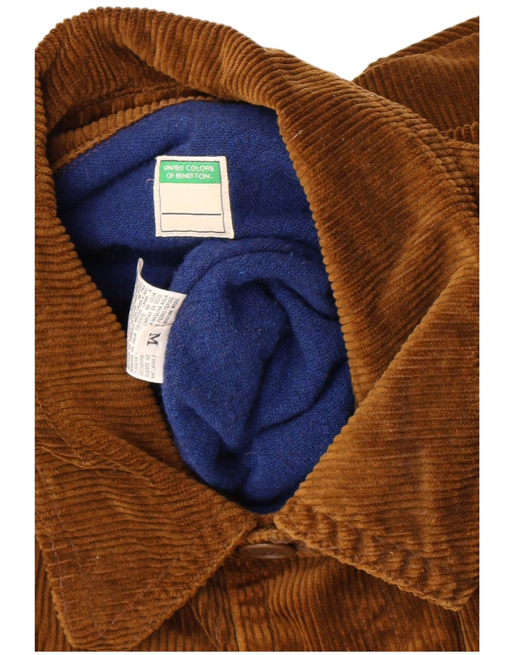 Giacca da uomo in velluto a coste Benetton UK 38 cotone kaki medio