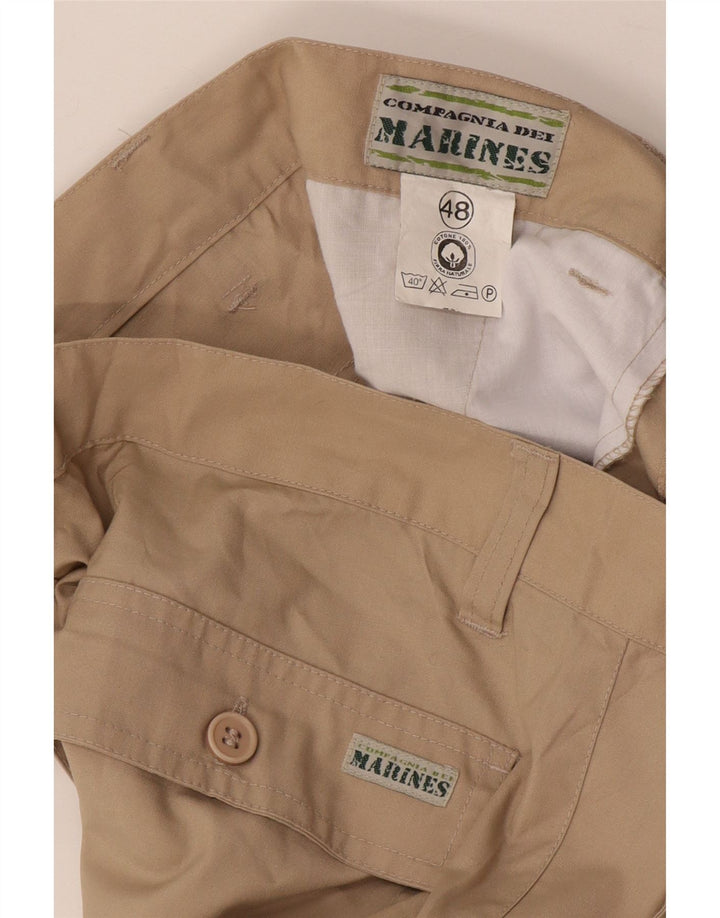 Pantaloncini cargo vintage da uomo IT 48 medi W32 Beige