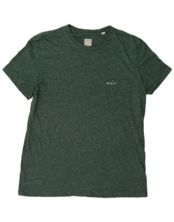 T-shirt da uomo Jack Wills Top grande in cotone screziato verde