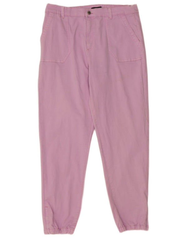 Pantaloni chino da jogging da donna Marks & Spencer UK 16 Large W34 L28 Viola