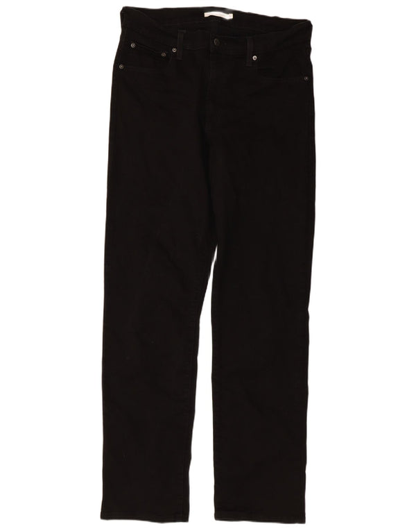Jeans dritti a vita alta Levi's 724 da donna W32 L32 cotone nero