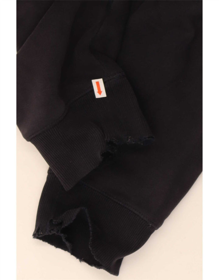 Maglione con cappuccio e zip da uomo Carhartt in cotone blu navy medio