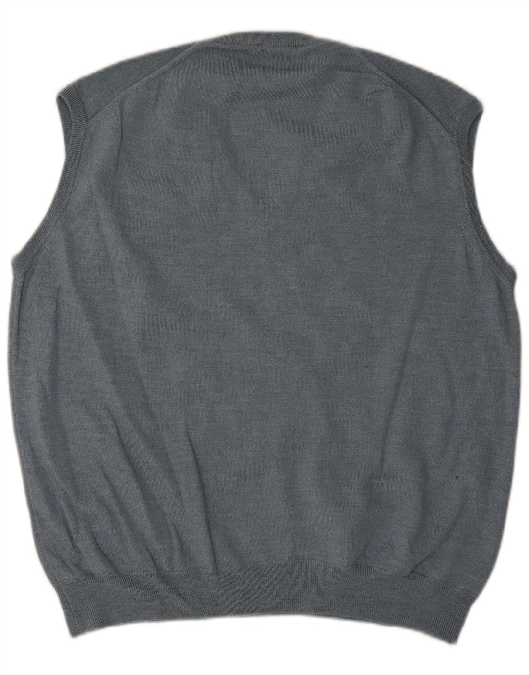 Canotta vintage da uomo, canotta, grande, in lana vergine blu