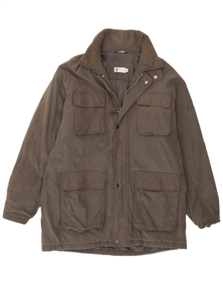 Giacca imbottita con cappuccio da uomo Sergio Tacchini UK 42 XL Grigia