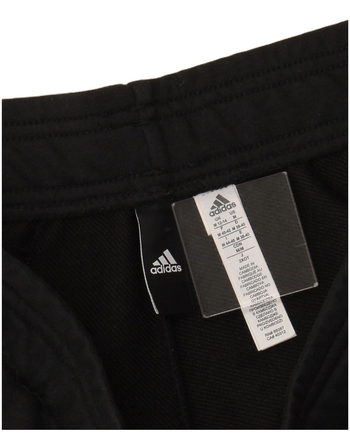 Pantaloni da tuta con grafica ADIDAS da donna Joggers UK 12/14 Medio Nero