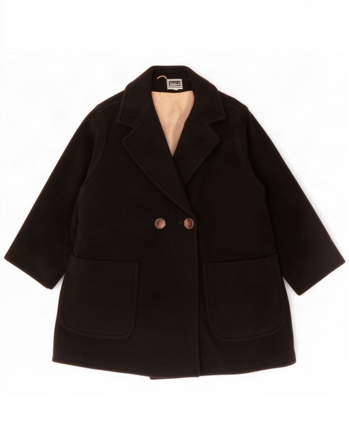 Cappotto doppiopetto con maniche a 3/4 da donna Luisa Spagnoli UK 10 piccolo nero