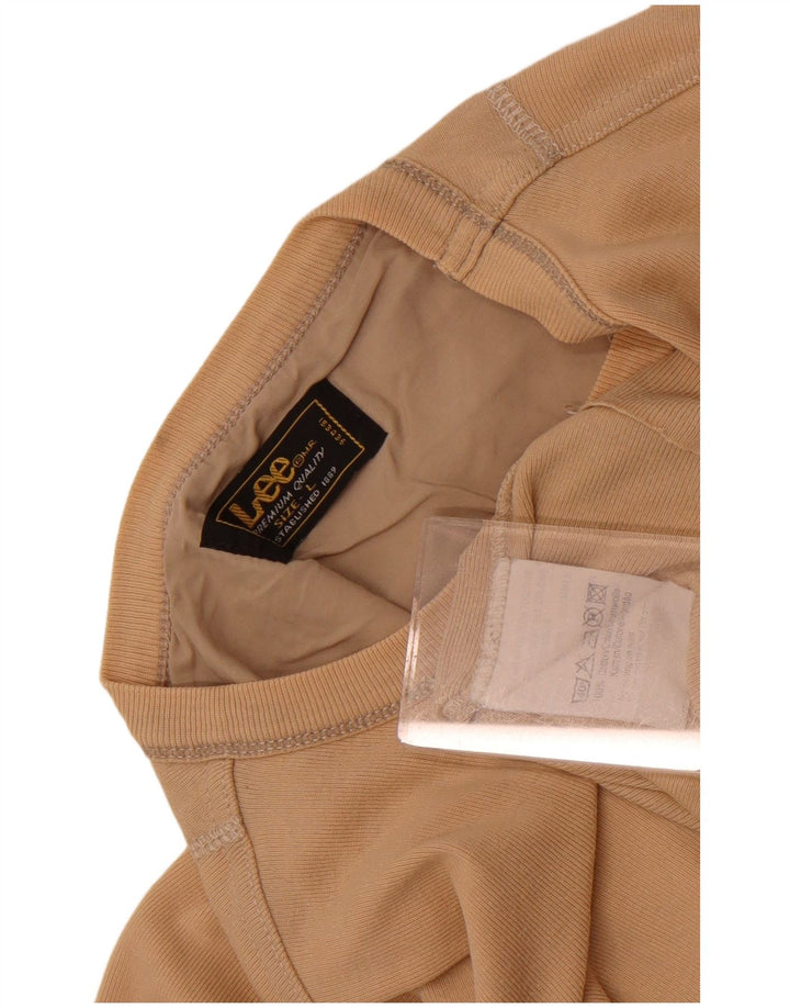 Maglietta da donna Lee Top UK 14 grande in cotone beige