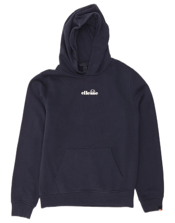 Felpa con cappuccio da bambino Ellesse 12-13 anni in cotone blu navy