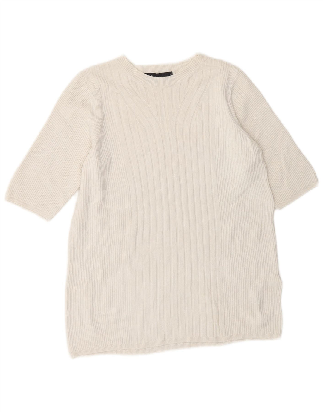 Maglione maglione con scollo a barca da donna Marks & Spencer UK 14 medio bianco