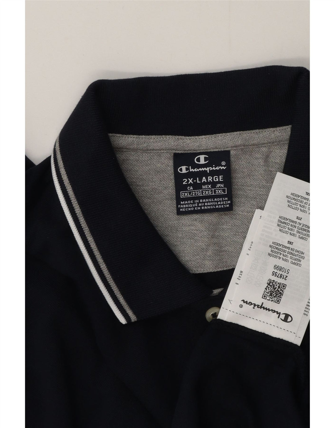 Polo da uomo Champion 2XL cotone blu navy