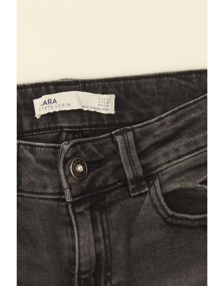 Jeans slim effetto consumato ZARA da donna EU 34 2XS W24 L25 Grigio