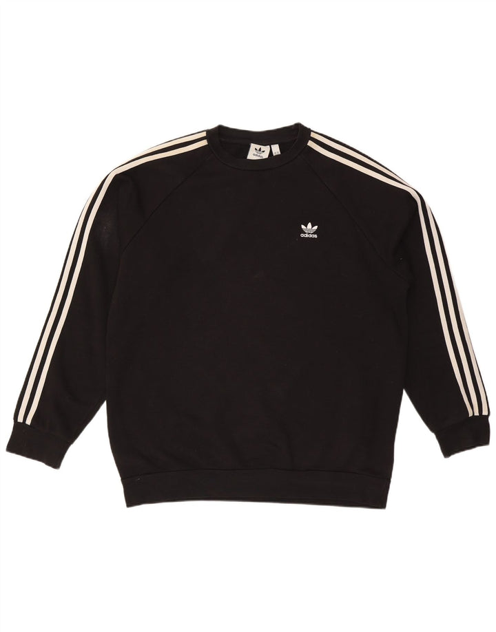 Felpa Adidas Uomo Maglione Grande Cotone Nero