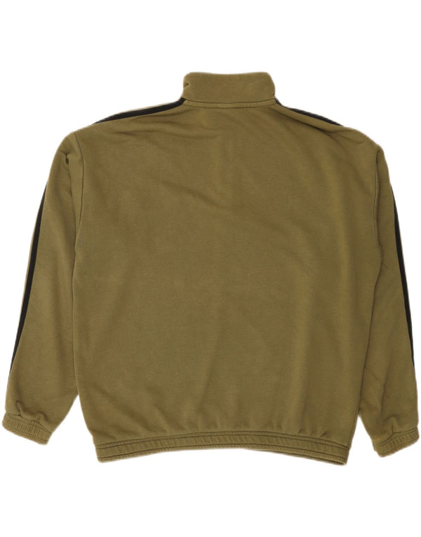 Felpa da donna oversize con collo e zip Adidas, maglione, UK 12, medio, kaki