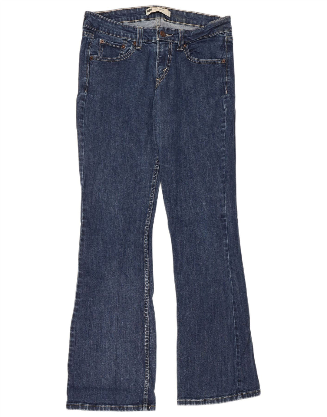 Levi's Donna 518 Jeans Bootcut Super Low US 9 Medio W30 L31 Cotone Blu