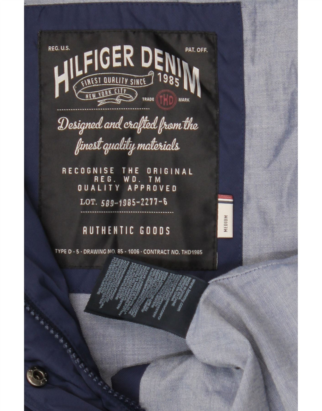 Giacca utility con cappuccio da donna Tommy Hilfiger UK 12 medio blu navy