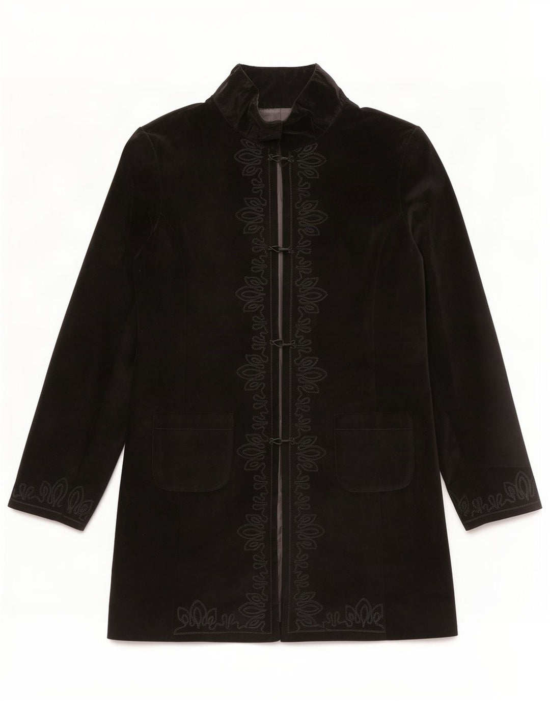Soprabito Donna Lapo Galleri IT 44 Medio Nero Floreale Cotone