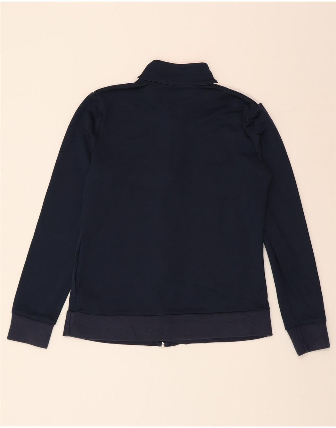 FILA Womens Tracksuit Top Jacket UK 10 Small Navy Blue Colourblock Cotton Vintage Fila and Second-Hand Fila from Messina Hembry 