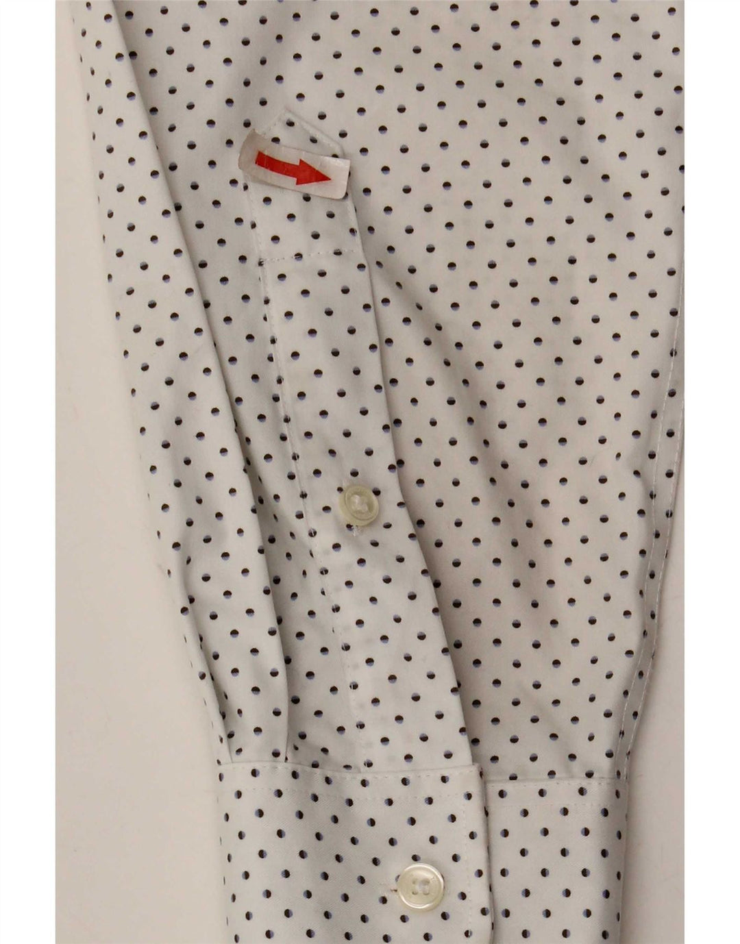 Camicia slim fit da uomo Tommy Hilfiger taglia 16 grande bianca maculata