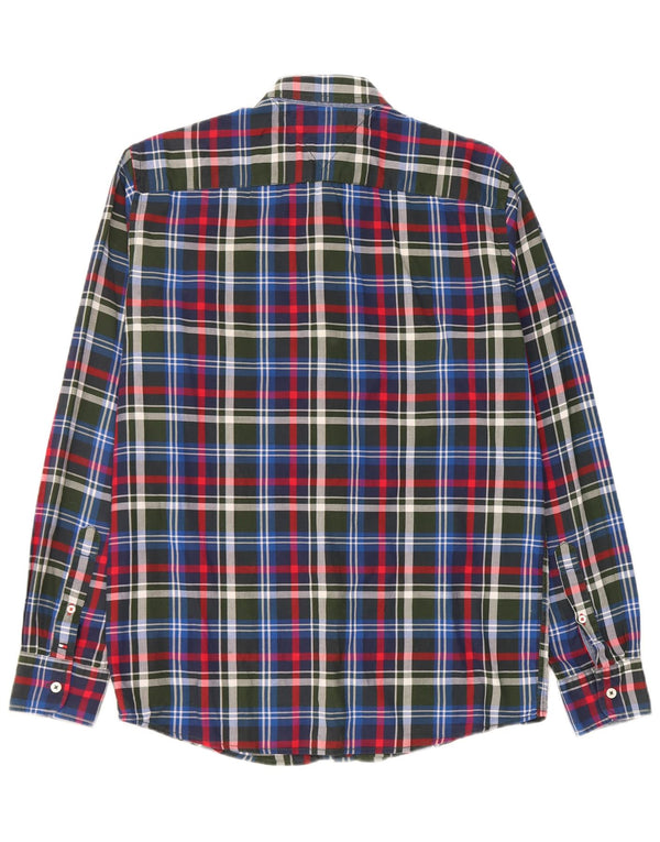 Tommy Hilfiger Camicia da uomo vintage fit piccola in cotone a quadri blu navy