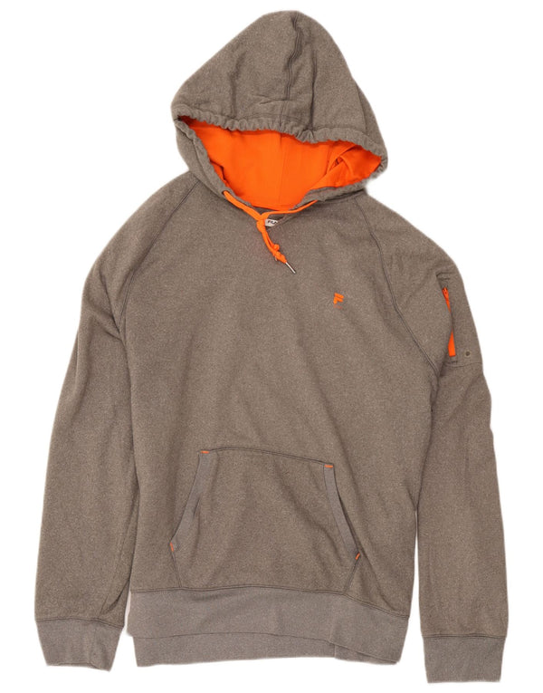 Felpa con cappuccio Fila da uomo XL in poliestere grigio