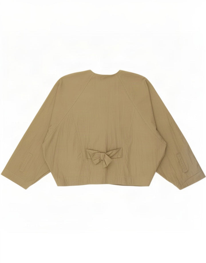 Giacca blazer vintage da donna a 2 bottoni a pipistrello UK 14 cotone verde medio
