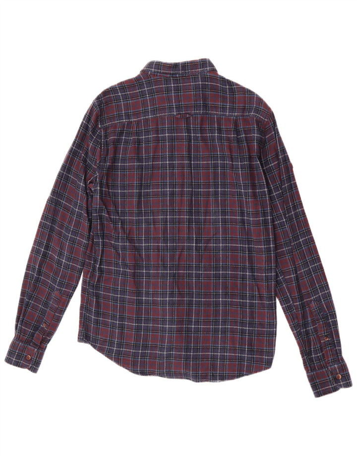 Camicia da uomo in flanella dalla vestibilità regolare Superdry, in cotone a quadri blu navy