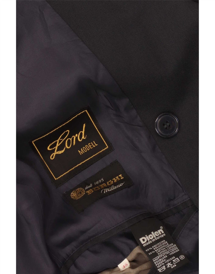 Burghi Trench doppio petto da uomo IT 48 medio Blu navy Poliestere
